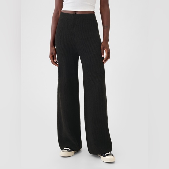 GAP CashSoft Shaker-Stitch Sweater Pants black size large - Picture 2 of 11